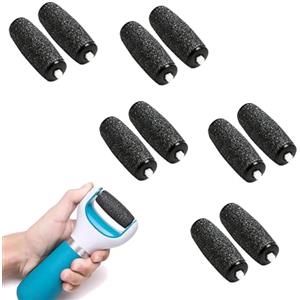 JOOTUEPO 10 Pezzi Rulli Ricambi, Rullo Ricariche Compatibile con Velvet Smooth Pedicure Elettrico, Rullo Ricambio Pietra Pomice per Piedi, Raspa Piedi, Esfoliante, Togli Calli