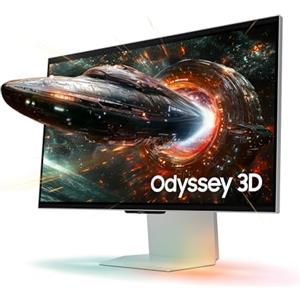 Samsung Monitor Gaming Odyssey 3D (S27FG900XU), Flat, 27'', 3840x2160 (UHD 4K), 16:9, IPS, 165Hz, 1ms, Compatibilità G-Sync, HDMI, DP, Casse, HAS, Esperienza 3D Glasses-Free, AI 3D Video Conversion