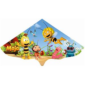 GÜNTHER FLUGSPIELE 1197 - Aquilone per bambini con motivo Maya the Bee, aquilone a linea singola in robusto foil PE, per bambini a partire da 4 anni, dimensioni circa 115 x 63 cm