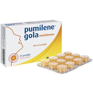 Pumilene Gola Miele Limone - Complemento Alimentare Emolliente e Lenitivo in 24 Pastiglie