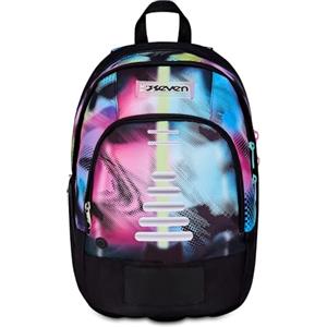 Seven Zaino Scuola Dual Write Down, Fucsia, Doppio Scomparto Da 31 Litri Di Capacità, Con Tasca Per PC, Tasca Per Borraccia e Tasca Con Organizer, Scuole Medie e Superiori, Per Ragazza