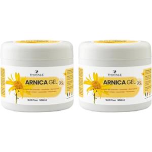 Thotale Arnica per cavalli uso umano e Artiglio del Diavolo 2 x 500 ml, Gel Extra Forte 98%, crema per massaggi a muscoli e articolazioni, effetto freddo, non irrita, non unge, Made in Italy
