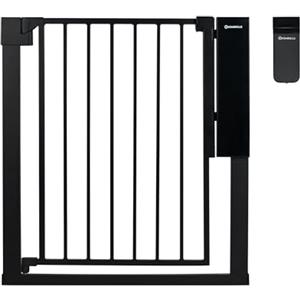 Badabulle Cancelletto di sicurezza per bambini Safe&Pass - Sgancio automatico - Sgancio a sensore a misura di adulto - Sistema a scatto - Per aperture tra 75 e 81,5 cm - Per aperture tra 75 e 81,5 cm