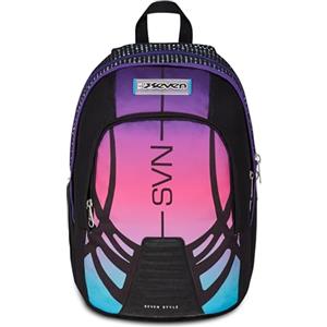 Seven Zaino Scuola Dual Nuanced, Fucsia, Doppio Scomparto Da 31 Litri Di Capacità, Con Tasca Per PC, Tasca Per Borraccia e Tasca Con Organizer, Scuole Medie e Superiori, Per Ragazza