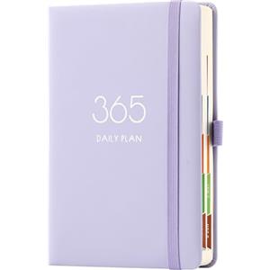 Holderzwu Agenda 2026, formato A5, giorno per pagina, pianificazione giornaliera, per pianificare il tuo anno da gennaio 2026 a dicembre 2026 con linguette mensili, design laterale colorato, passante per penna