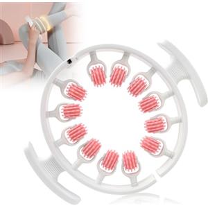RANJIMA Massaggiatore cellulite, copertura a 360°, massaggiatore anticellulite, con 12 rotoli, rullo massaggiatore manuale per gambe, glutine, braccia, cosce e addome (rosa)