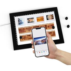 JHFart Scanner per Diapositive Tavoletta Luminosa, 21 x 15 cm, 5600K, dimmerabile, retroilluminazione per la conversione di diapositive e negativi in immagini digitali