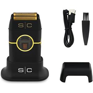 STYLECRAFT Rasoio Elettrico Barba e Capelli Instinct Metal by Gamma Più, Rasoio Barba Elettrico Senza Fili, Autonomia 150 Min, Ricarica Cavo USB Tipo C, Lamina Ipoallergenica, Corpo in Metallo (Nero)