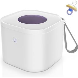 Otufan Sterilizzatore per bottiglie per bambini, 70 x utilizzo per carica, sterilizzatore portatile per ciuccio, accessori per 3 minuti, sterilizzazione UV, 95 x 95 x 72 mm, USB C, scomparto interno grigio