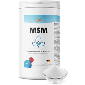 Golden Peanut MSM (metilsulfonilmetano), zolfo organico, 99,92% polvere cristallina pura ad alto dosaggio, privo di silicas, 1 kg, 1000 g, adatto per vegani e vegetariani Golden Peanut