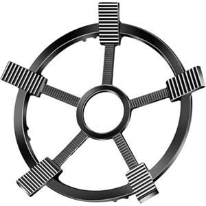 Beswarmy - Riduttore ad anello a gas, supporto da lavoro per fornelli a gas, antiscivolo, resistente, sottopentola in ghisa per pentole calde e padelle, caffettiera, 23,5 cm