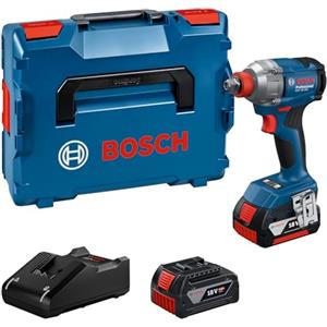 Bosch Professional 18V System Avvitatore a massa battente a batteria GDX 18V-285 (incl. 2 batterie GBA 4.0Ah, caricabatteria GAL 18V-20, L-BOXX)