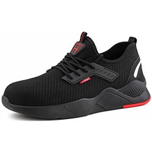 Hitmars Scarpe Antinfortunistiche Uomo Donna Leggere Scarpe da Lavoro con Punta in Acciaio Sportive di Sicurezza Sneaker Antiscivolo Scarpe da Cantiere EU 41