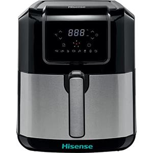 Hisense, Friggitrice a Aria, H06AFBS1S3, Potenza 1700W, Capacità 5 L con Display Led e Comandi Touch, Temperatura Regolabile Digitalmente senza BPA e PFOA