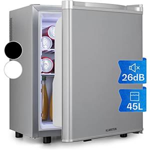 Klarstein Happy Hour Mini Frigo, Frigo Portatile da Camera, Frigorifero Piccolo Silenzioso da Ufficio, Mini Frigo Bar con Illuminazione Interna e Ripiani Rimovibili, Frigo Bar da Campeggio 6-18°C, 45L