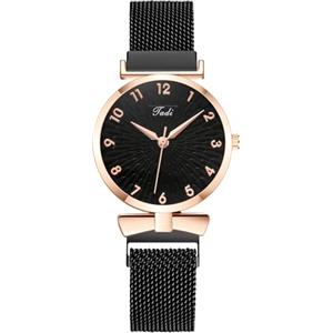 OFFCUP Orologio da Donna, Orologio Analogico al Quarzo Donna, Orologio da Polso Donna Con Cinturino in Acciaio Inossidabile Classico Casual, Movimento a Tre Lancette, Cassa da 29.5MM- Nero