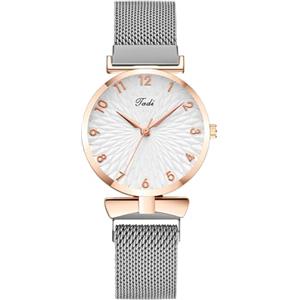 OFFCUP Orologio da Donna, Orologio Analogico al Quarzo Donna, Orologio da Polso Donna Con Cinturino in Acciaio Inossidabile Classico Casual, Movimento a Tre Lancette, Cassa da 29.5MM- Quelli d'argento