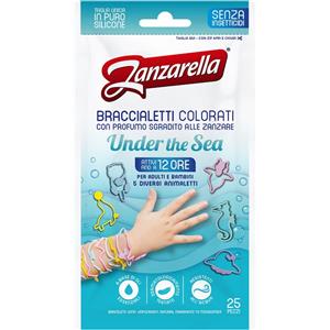 COSWELL SpA Zanzarella Braccialetti Colorati Antizanzare Under The Sea - Confezione da 25 Pezzi