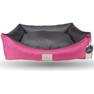 Ligo Oliver - Cuccia per cani di grande taglia idrorepellente sfoderabile resistente ai graffi. Cuscino materasso per cani in nylon. REALIZZATA A MANO IN ITALIA (S: 60x50 cm, FUCSIA/ANTRACITE)