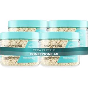 Naturaverde | PRO - Cera Depilatoria Brasiliana in Perle con Estratto di Vaniglia, Ceretta Brasiliana, Senza Strisce, Barattolo da 4 x 250g