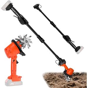 Kensbro Motozappa a Batteria Elettrozappa Fresatrice Elettrica 21V 550W 4 Lame Acciaio Regolazione Velocità Lama Scarificatrice Larghezza 10cm Profondità 10cm 235giri/min Per Giardino Orto Domestico