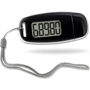 Generic Contatore del contapassi 3d contatore con retroilluminazione a LED Step ricaricabile USB con pedometri di accurati per cordino rimovibile per camminare sugli sportivi sportivi esterni neri estivi n