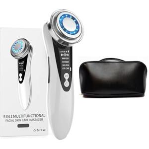 KORAL - Massaggiatore viso anti-rughe con beauty case e microcorrenti facciali per la cura della pelle - Ringiovanisce la pelle con microcorrente EMS - Alta frequenza facciale