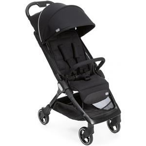 CHICCO Passeggino Leggero Chicco We Black Portata 22 Kg con Parapioggia e Borsa Trasporto