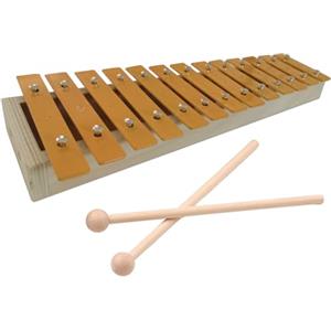 YIWEOG 13 Note Glockenspiel Classico Colore Legno xilofono Tasti Metallici percussioni Ritmo Strumento Musicale Portatile con 2 Mazze Regalo per Studenti Principianti