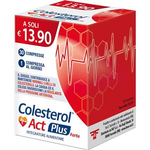 F&F Colesterol Act Plus Forte - Integratore 30 Compresse per il Controllo del Colesterolo con Caigua, Guggul e Coleus