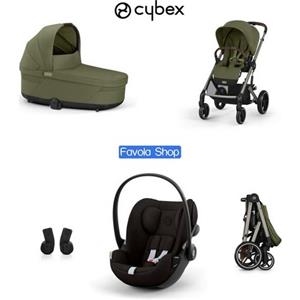 Cybex Trio Balios S Lux Moss Green + Cot S Lux + Clod G i-Size + Adattatori per Ovetto