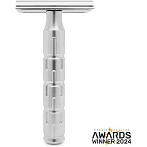 The Goodfellas' smile Rasoio di Sicurezza Syntesi in Acciaio Inox - Versatile e Facile da Usare con Angolo di Rasatura a 45 Gradi