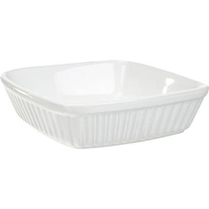 Home 0 Pirofila Quadrata, 16x16x4 cm, Ceramica, Bianco