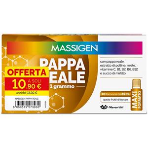MARCO VITI FARMACEUTICI SpA MASSIGEN PAPPA REALE 10 FLACONCINI DA 25 ML 10,90 E