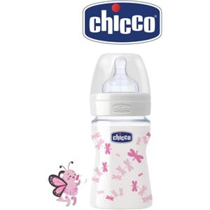 CHICCO BIBERON VETRO 150ML GIRL 0+m