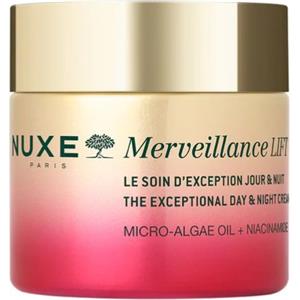 Nuxe Merveillance Lift Crema Giorno e Notte - Trattamento Antirughe Rassodante con Olio di Microalga e Niacinamide, 75ml