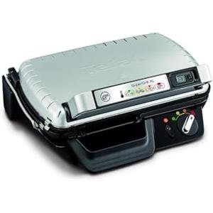 Tefal SuperGrill XL GC461B Grill da Tavolo Elettrico, Metallico, Barbecue e Bistecchiera, 2400 W, Nero