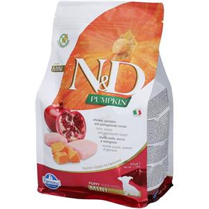 Farmina Natural & Delicious Pumpkin Grain Free Puppy Mini - Alimento secco con Pollo, Zucca e Melograno - 800g