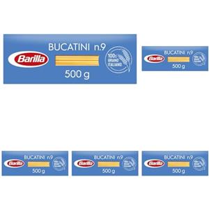 Barilla Pasta Bucatini N.9, Pasta Lunga di Semola di Grano Duro, I Classici, 500g (Confezione da 5)