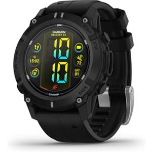 Garmin Descent G2, GPS Smartwatch, Diving, Display Amoled 1,2, Diverse Modalità di Immersione Supportate, Dati sulle Maree, Autonomia fino a 10 giorni, Black