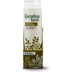 Cosmeteria Verde Detergente Viso Pelle Grassa, Pelle Impura e Mista - Gel Detergente Viso Acne, Brufoli, Pelle Grassa, Pori Dilatati | Potenzia trattamento acne | Azione Astringente pori dilatati viso e Pelle Acneica