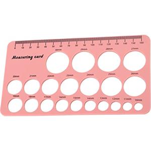 Cocoarm Righello del Capezzolo del Silicone, Strumento di Misurazione della Flangia del Seno Righello di Misurazione del Capezzolo con Nastro Morbido da 1,5 M per Tiralatte Flangia per (PINK)