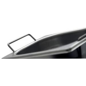 Gastronorm Europe Contenitore Gastronorm 1/4 h150 in Acciaio Inox AISI 304 con Maniglie - Dimensioni 265x162 mm, Capacità 4 Litri