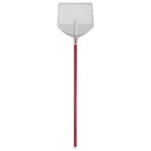 Cerutti Inox Pala Pizza Quadra Forata in Alluminio Anodizzato 36x36 cm con Manico da 120 cm - Serie Tulip