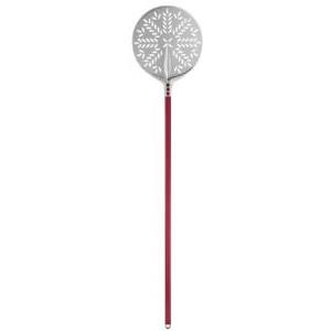 Cerutti Inox Pala Pizza in Alluminio Anodizzato Tonda Forata Ø 33 cm con Manico da 120 cm - Serie Tulip 60°