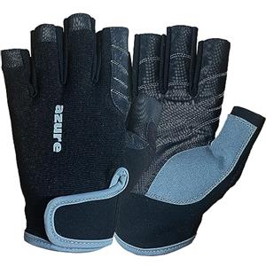 Azure Premium Amara Guanti da vela, Grip Palm, Well Enforcement C/F Donne Pesca, Canottaggio, Kayak, Surf, Canoa Nero XL