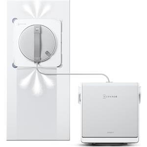 ECOVACS WINBOT W2S OMNI Robot Lavavetri con Stazione Multifunzione, Pulizia Intelligente da Bordo a Bordo con TruEdge™, Ricarica Durante l'uso, Nebulizzazione a 3 Ugelli, Protezione a 12 Livelli