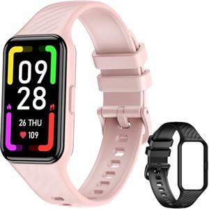 Blackview Smartwatch Uomo Donna,Orologio Fitness Cardiofrequenzimetro 110+ Sportive/SpO2/Sonno/Contapassi, Notifiche Smart Watch Activity Tracker per iOS Android(2 Cinturini)