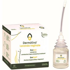 Green Life Dermolivo Lavanda Vaginale - 3 Fiale da 80 ml, Soluzione a pH Acido per Detersione e Comfort Intimo