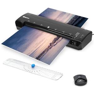 Waytex 78208 Plastificatrice A3 A4 A5 A6 Pro Ultra Rapida Plastificazione a Caldo e a Freddo fino a 2 x 250 micron con Temperatura Regolabile + 1 Tagliatrice e 1 Angolo